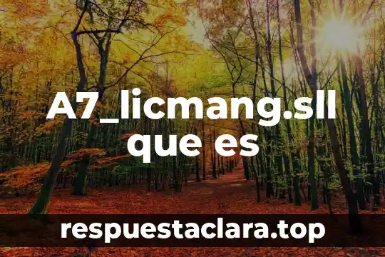 A7_licmang.sll que es