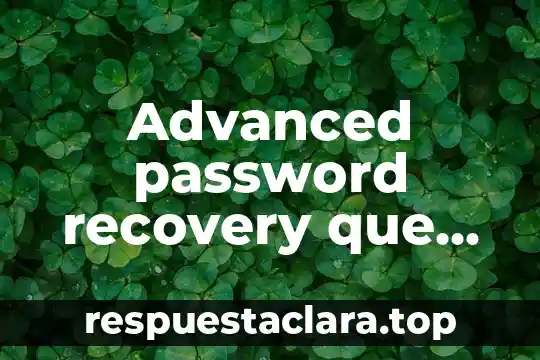 Advanced password recovery que es