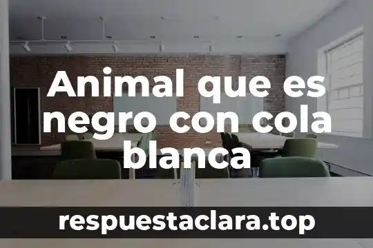 Animal que es negro con cola blanca