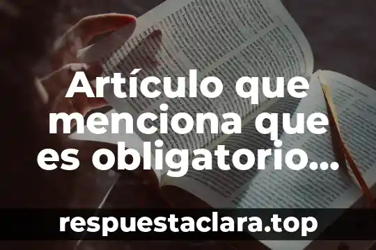 Artículo que menciona que es obligatorio llevar contabilidad