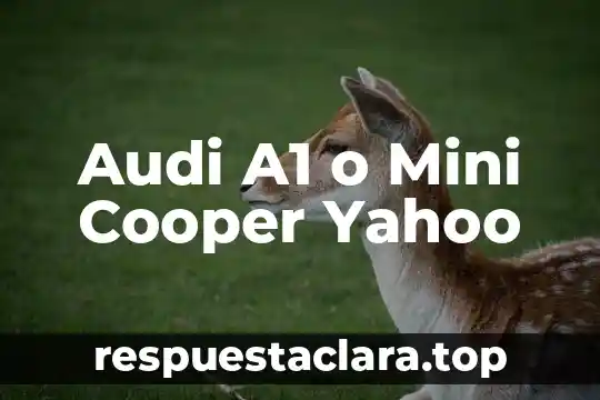 Audi A1 o Mini Cooper Yahoo