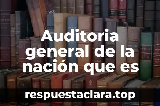 Qué es objetivos de auditoria de sistema 8 Auditoria general de la nación que es