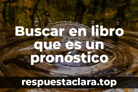 Número de vialidad que es 5 Buscar en libro que es un pronóstico