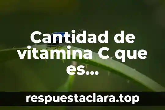 Cantidad de vitamina C que es recomendable consumir diariamente