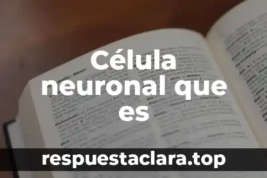 Célula neuronal que es
