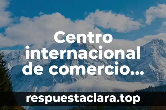 Centro internacional de comercio s.a de c.v que es