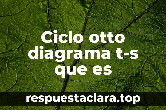 Ciclo otto diagrama t-s que es