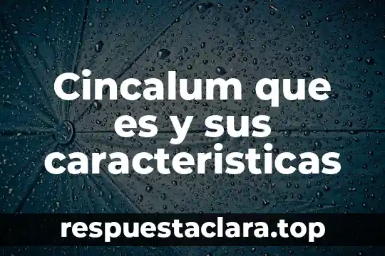 Cincalum que es y sus caracteristicas