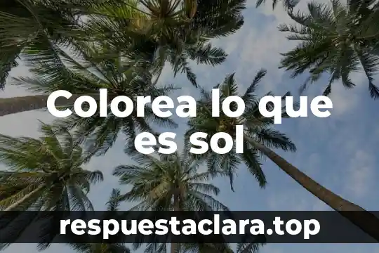 Colorea lo que es sol