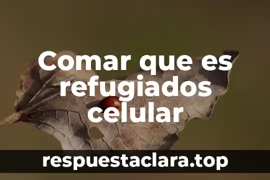 Comar que es refugiados celular