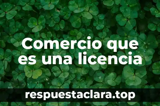 Comercio que es una licencia