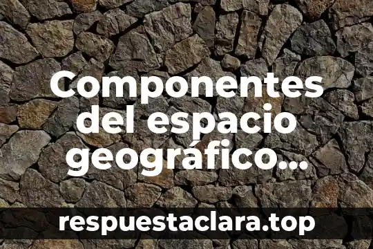 Que es significa espacio geografico 7 Componentes del espacio geográfico político