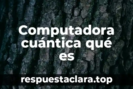 Diagra de que es la computadora 3 Computadora cuántica qué es