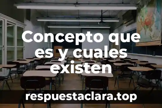 Concepto que es y cuales existen