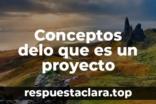 Conceptos delo que es un proyecto