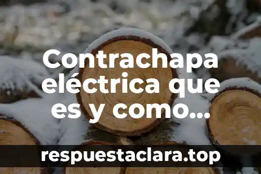 Contrachapa eléctrica que es y como funciona