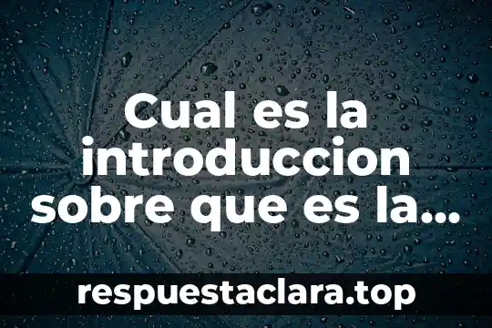 Cual es la introduccion sobre que es la informacion