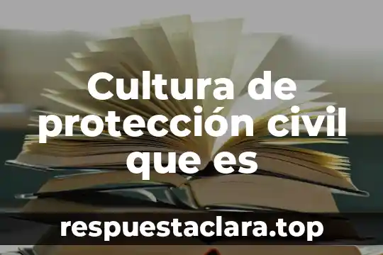 Cultura de protección civil que es