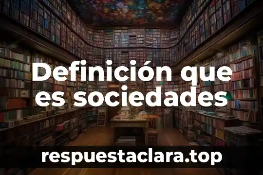 Definición que es sociedades