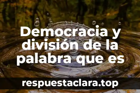 Democracia y división de la palabra que es