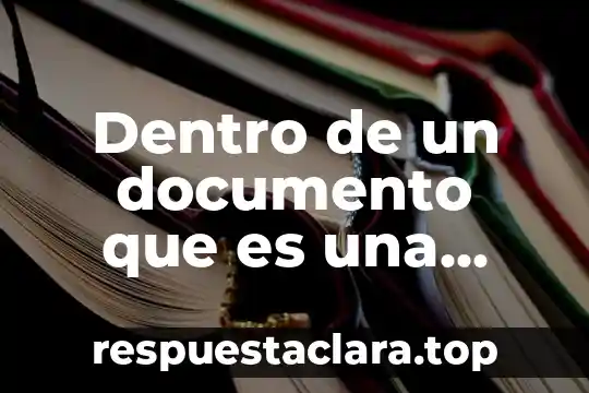 Dentro de un documento que es una presentación