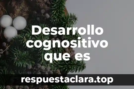 Desarrollo cognositivo que es
