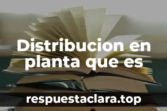 Qué es una planta industrial 4 Distribucion en planta que es