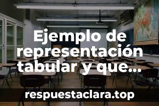 Ejemplo de representación tabular y que es para secundaria