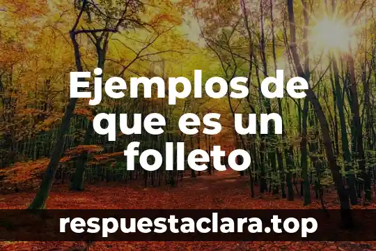 Que es un compuesto fisico y ejemplos 4 Ejemplos de que es un folleto
