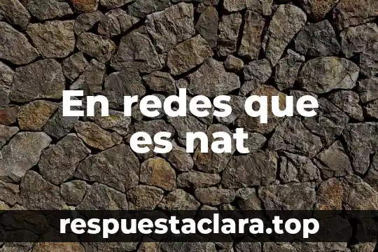 Que es fracaso en redes 8 En redes que es nat