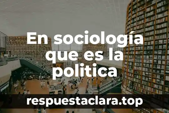 En sociología que es la politica