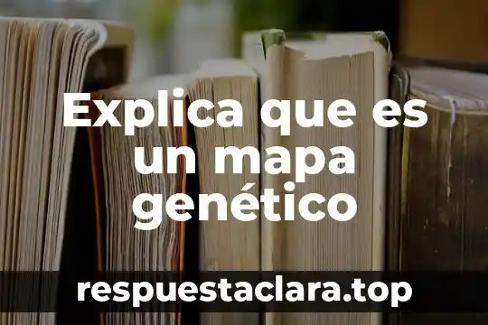 Explica que es un mapa genético