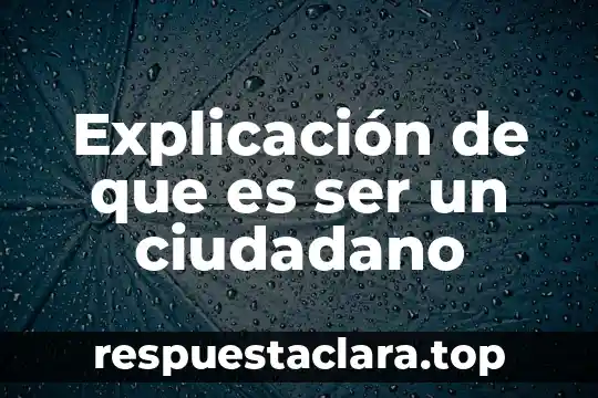 Que es ser un ciudadano informado 6 Explicación de que es ser un ciudadano