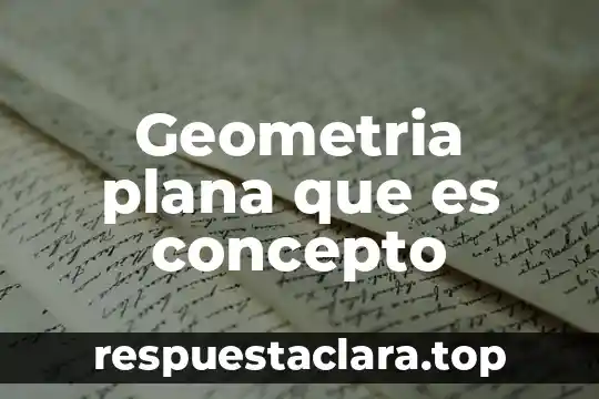 Geometria plana que es concepto