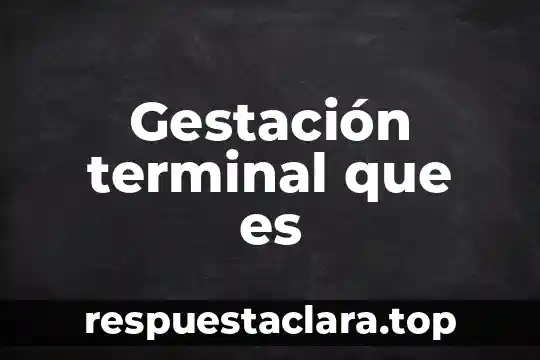 Gestación terminal que es