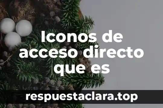 Que es significado directo 6 Iconos de acceso directo que es