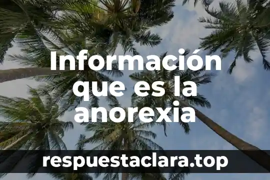Qué es el concepto de luz 7 Información que es la anorexia