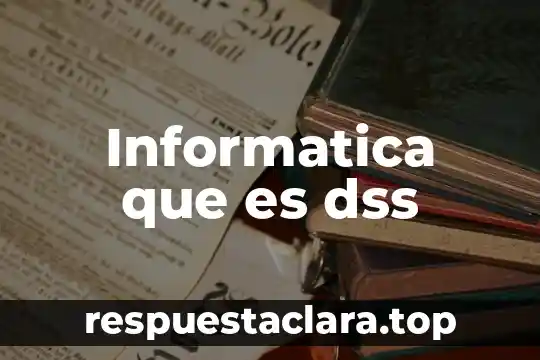 Informatica que es dss