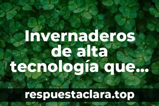 Que es hacienda es bueno darse de alta 8 Invernaderos de alta tecnología que es