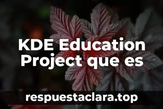 KDE Education Project que es