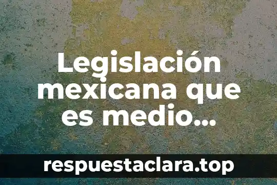 Qué es un ambiente pulvigeno 6 Legislación mexicana que es medio ambiente