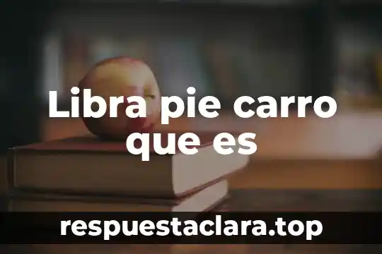 Libra pie carro que es