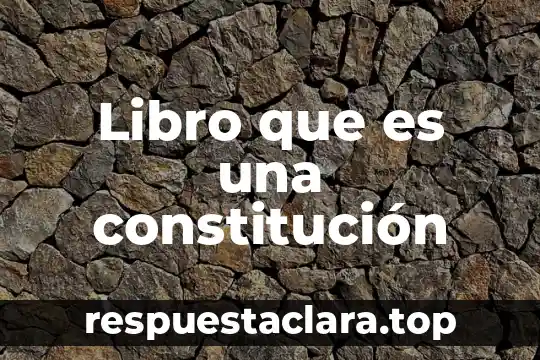 Libro que es una constitución