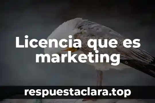 Que es la publicidad marketing 4 Licencia que es marketing