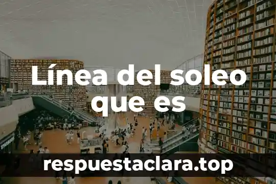 Línea del soleo que es