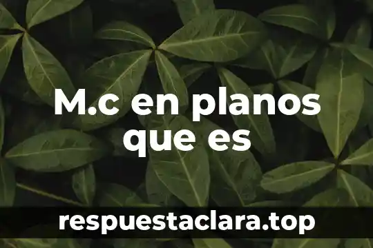 M.c en planos que es