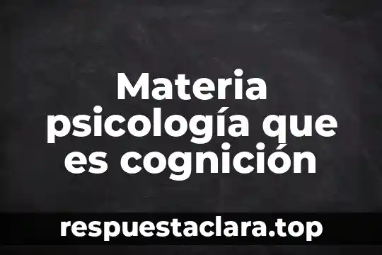 Que es un arquetipo psicologia 8 Materia psicología que es cognición