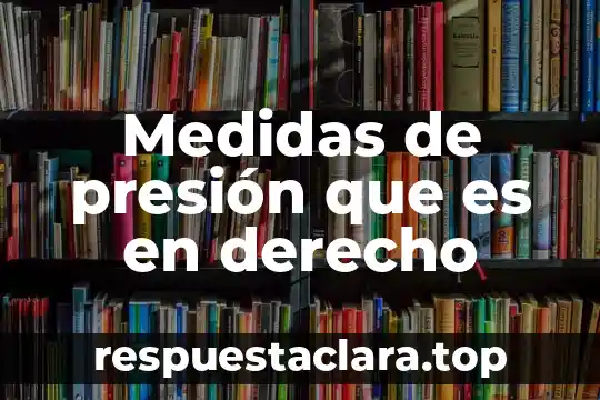 Medidas de presión que es en derecho
