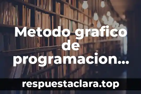 Qué es significa método 7 Metodo grafico de programacion lineal que es