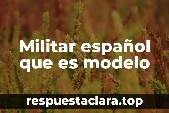 Militar español que es modelo